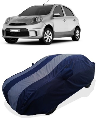 Coxtor Car Cover For Nissan Micra Active (With Mirror Pockets)(Grey)