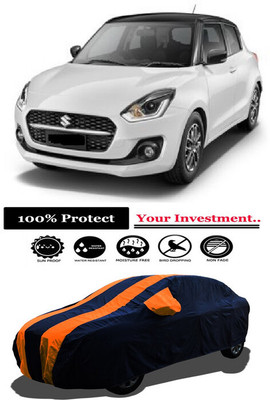 Amexride Car Cover For Maruti Suzuki Swift AMT ZXI Plus Petrol (With Mirror Pockets)(Orange)