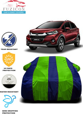 FUZICON Car Cover For Honda WRV (With Mirror Pockets)(Green, Blue)