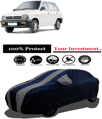 Amexride Car Cover For Maruti 800 DUO AC LPG (With Mirror Pockets)(Grey)