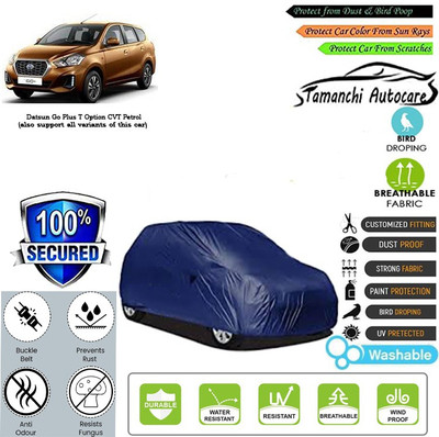 Tamanchi Autocare Car Cover For Datsun Go Plus T Option CVT Petrol(Blue)