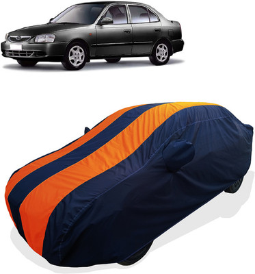 Coxtor Car Cover For Hyundai Accent Executive (With Mirror Pockets)(Orange)