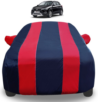 Auto Hub Car Cover For Hyundai i20 Active (With Mirror Pockets)(Red)