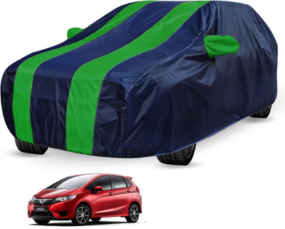 Auto Hub Car Cover For Honda Jazz (Without Mirror Pockets)(Black, Green)
