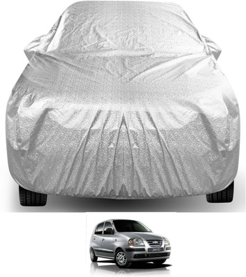 Auto Hub Car Cover For Hyundai Santro (With Mirror Pockets)(Silver)