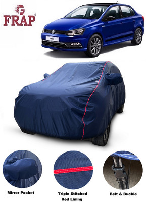 Frap Car Cover For Volkswagen Ameo (With Mirror Pockets)(Blue)