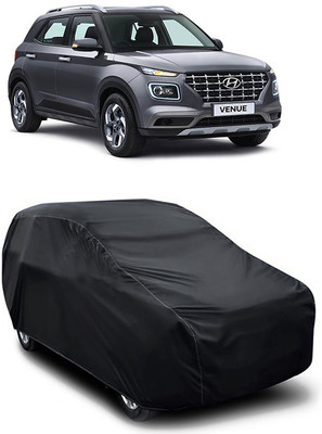 MoTRoX Car Cover For Hyundai Venue (Without Mirror Pockets)(Black)