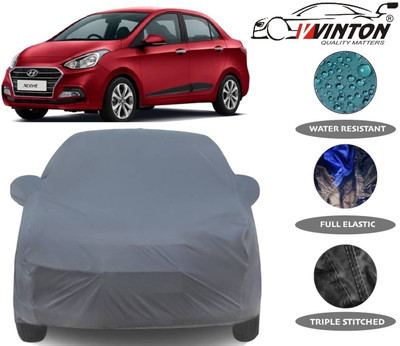 V VINTON Car Cover For Hyundai Xcent (With Mirror Pockets)(Grey)