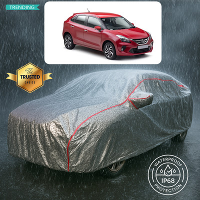 CODOKI Car Cover For Toyota Glanza G CVT (With Mirror Pockets)(Silver)