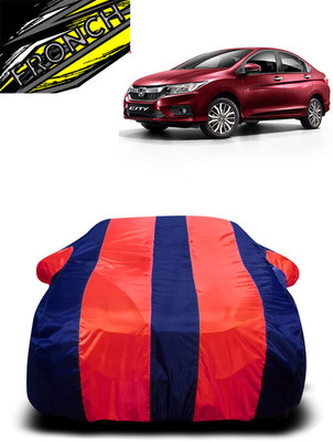 FRONCH Car Cover For Honda City i VTEC VX Option (With Mirror Pockets)(Red, Blue)