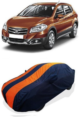 QLAX Car Cover For Maruti S-Cross DDiS 320 Zeta (With Mirror Pockets)(Orange)