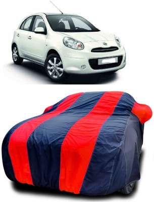 DIGGU Car Cover For Nissan Micra K9K (With Mirror Pockets)(Red, Blue)