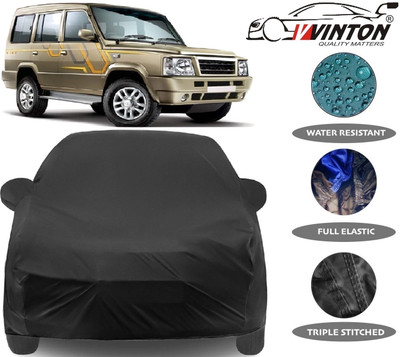 V VINTON Car Cover For Tata Sumo Gold (With Mirror Pockets)(Black)