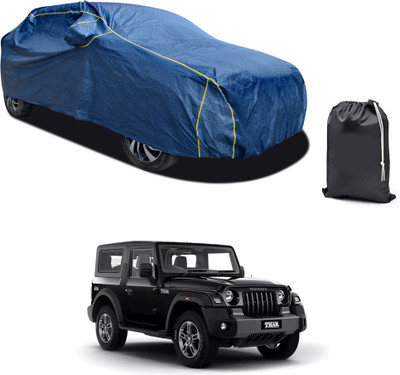 PAGORA Car Cover For Mahindra Thar (With Mirror Pockets)(Blue, For 2019, 2020, 2021, 2022, 2023 Models)