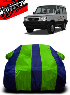 J S R Car Cover For Tata Sumo Victa (With Mirror Pockets)(Green, Blue)