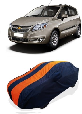 Coxtor Car Cover For Chevrolet Sail Hatchback 1.3 TCDi LT ABS (With Mirror Pockets)(Orange)