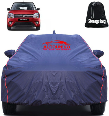 autouniko Car Cover For Maruti WagonR, WagonR Electric Vehicle, WagonR Stingray, Wagon R AMT VXI Option (With Mirror Pockets)(Blue)