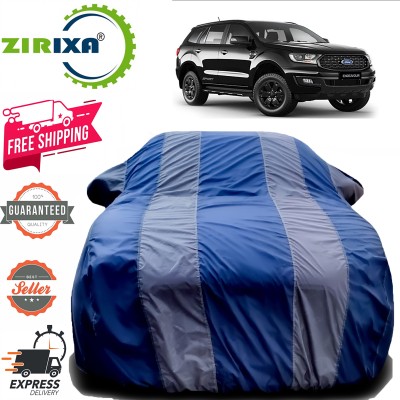 TGP GROUP Car Cover For Ford Endeavour (With Mirror Pockets)(Grey, Blue)