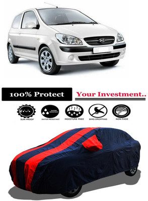 Amexride Car Cover For Hyundai Getz GL (With Mirror Pockets)(Red, Blue)