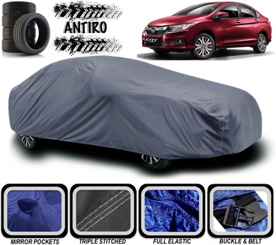 ANTIRO Car Cover For Honda City i-Vtec (With Mirror Pockets)(Grey)