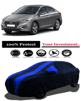 Amexride Car Cover For Hyundai Verna 1.6 SX VTVT (With Mirror Pockets)(Multicolor)