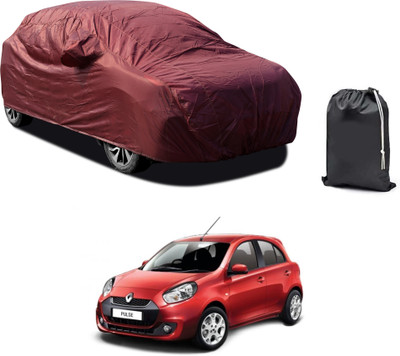 CODOKI Car Cover For Renault Pulse (With Mirror Pockets)(Maroon)