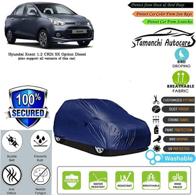 Tamanchi Autocare Car Cover For Hyundai Xcent 1.2 CRDi SX Option Diesel(Blue)