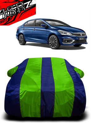 J S R Car Cover For Maruti Suzuki Ciaz (With Mirror Pockets)(Green, Blue)