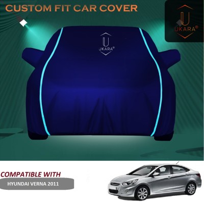 Ukara Car Cover For Hyundai Verna (With Mirror Pockets)(Blue)