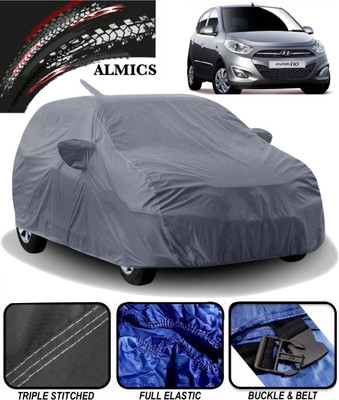 ALMICS Car Cover For Hyundai i10 (With Mirror Pockets)(Grey)