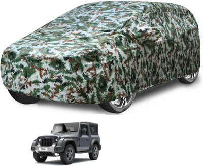 Caronix Car Cover For Mahindra Thar (With Mirror Pockets)(Multicolor)