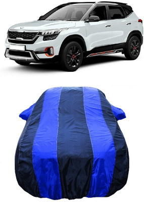 Wegather Car Cover For Kia Seltos GTX 1.4 Dual Tone (With Mirror Pockets)(Blue)