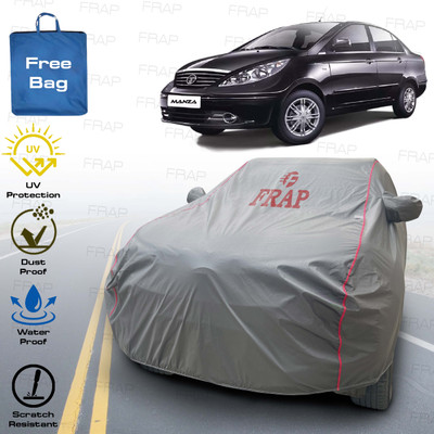 Frap Car Cover For Tata Indigo Manza, Manza, Manza EX, Manza GLX, Manza VX (With Mirror Pockets)(Grey, Red)