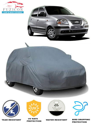 FUZICON Car Cover For Hyundai Santro Xing (With Mirror Pockets)(Grey)