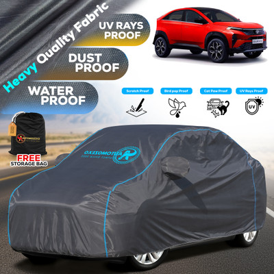 AUTOMOZEXO Car Cover For Tata Curvv (With Mirror Pockets)(Grey, Blue)