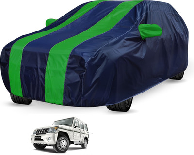 Auto Hub Car Cover For Mahindra Bolero (Without Mirror Pockets)(Black, Green)