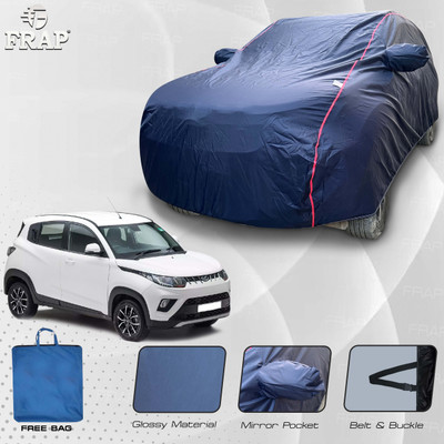 Frap Car Cover For Mahindra KUV100, KUV100 NXT (With Mirror Pockets)(Blue, Red)