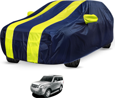 Auto Hub Car Cover For Tata Sumo Grande (Without Mirror Pockets)(Black, Yellow)