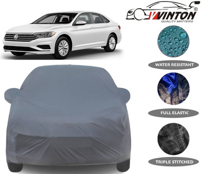 V VINTON Car Cover For Volkswagen Jetta (With Mirror Pockets)(Grey)