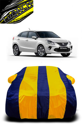 FRONCH Car Cover For Toyota Glanza G (With Mirror Pockets)(Yellow, Blue)