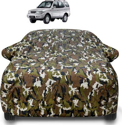 Auto Hub Car Cover For Tata Safari Dicor (With Mirror Pockets)(Brown)