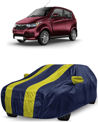 ANTOFY Car Cover For Mahindra e2oPlus P6 (With Mirror Pockets)(Yellow, Blue)