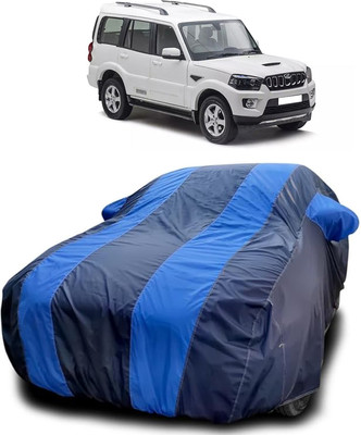 QLAX Car Cover For Mahindra Scorpio S3 Diesel (With Mirror Pockets)(Blue)