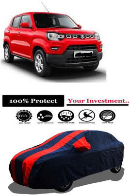 Amexride Car Cover For Maruti Suzuki S-Presso VXI Opt Petrol (With Mirror Pockets)(Red)
