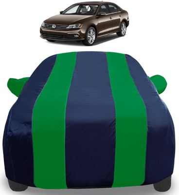 Auto Hub Car Cover For Volkswagen Jetta (With Mirror Pockets)(Green)