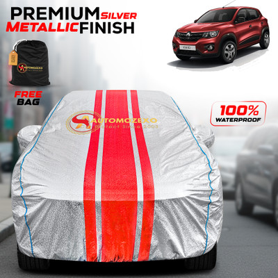 AUTOMOZEXO Car Cover For Renault Kwid (With Mirror Pockets)(Silver)