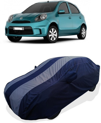 Coxtor Car Cover For Nissan Micra Active XL Petrol (With Mirror Pockets)(Grey)