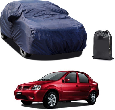 PAGORA Car Cover For Renault Logan Edge (With Mirror Pockets)(Blue)