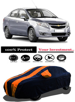 Amexride Car Cover For Chevrolet Sail 1.2 LS (With Mirror Pockets)(Orange)