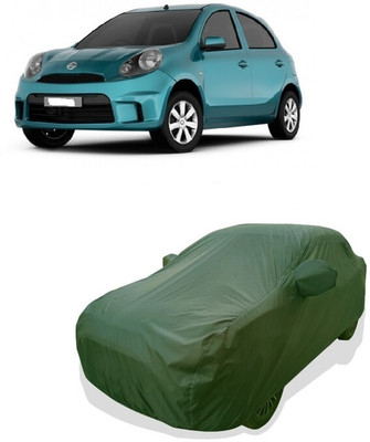 Tricway Car Cover For Nissan Micra Active XL Petrol (With Mirror Pockets)(Green)